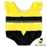 Unisex Children Remake Props Bee Cosplay Yellow And Black Flutter Sleeve One Piece Kids Beach Swimwear thumbnail-1