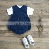 SHIJ Baby Clothing Cute Cotton Denim Romper thumbnail-3