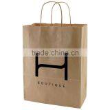 USA Made 50% Recycled Natural Kraft Shopping Bag - Dimensions Are 10" x 5" x 13.5" and Comes With Your Logo. thumbnail-1