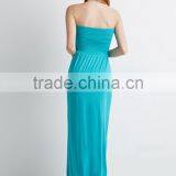 Sexy Strapless Smocked Bodice Gown Perfect Evening Gown thumbnail-2