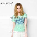 Traditonal Pattern Printed Casual Fashion Women Custom Silk Screen t Shirts, t Shirts High Quality thumbnail-1