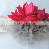 Wholesale Girls Accessories 2016 Cotton Knit Baby Headbands Elastic Besutiful Baby Girl Flower Headbands Boutique Children Bands thumbnail-5