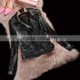 Hot Sales, Korean Style Ladies Locomotive Suit Short Leather Coat thumbnail-1