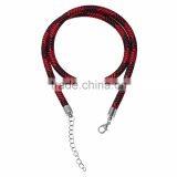 Custom Stripe Rayon Bracelets,Black & Red Rayon Bracelets thumbnail-3