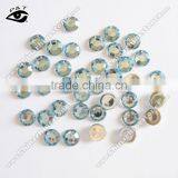 Flat Back Acrylic Rhinestone Epoxy Crystal 10MM Lt Sapphire for Craft thumbnail-1