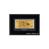 Russia Gold Banknote Wooden Frame