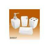 New Design 4pcs White Ceramic Bathroom Set thumbnail-2