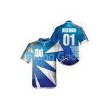 OEM Blue Sublimated Soccer Jerseys With Players Names and Numbers, Football Uniforms