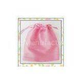 Pink Ecologic Satin Drawstring Pouch Bag Proof Moisture 10*12cm thumbnail-1