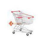Chrome Metal Wire Shopping Carts Asian Design 100L thumbnail-1