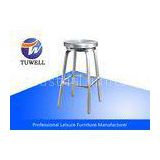 Round Emeco Aluminum Backless Navy Counter Stool With Swivel Seat
