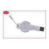 Ellipse ABS USB to Open cable retractable Cord Reel in White