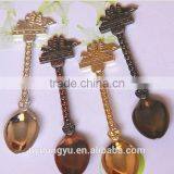 Retro Vintage Ship Shape Coffee Spoon /htg Zinc Alloy Ice Cream Spoon and Fork /fancy Dessert Spoon Jam Spoon Dinnerware