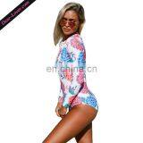 Classic Fashion Summer Long Sleeve Women One Piece Swimsuit thumbnail-2