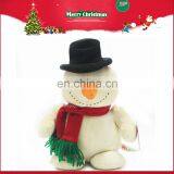 Christmas Plush White Snowman With Red Scarf and Black Hat thumbnail-1