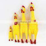 17cm-44cm Screaming Chicken Yellow Vinyl Chicken Squeaky Pet Dog Chew Toy thumbnail-1