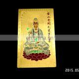 Colorfull Brass Etched Gold Metal Buddha Cards thumbnail-3