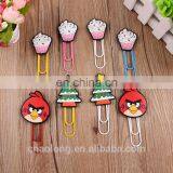 Handmade Custom Fashion Design Soft Pvc Plastic 3D Book Marks/rubber Bookmark