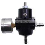 Universal Aluminum Adjustable 1-140 PSI Fuel Pressure Regulator+W/Gauge Black thumbnail-4