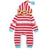 Newborn Cute Striped Rompers Baby Boys Girls Hooded Romper Jumpsuit thumbnail-3