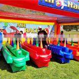 Outdoor Movable Inflatable Ride Playground, 3 Horses Fun Derby Family Race Ride Facilities thumbnail-5