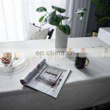 Custom Linen Rectangle Tablecloth Gold Leaf Embroidery Cotton Linen Dust-Proof Table Cover for Party thumbnail-6