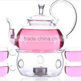 Tea Set,Glass Teapot 600ML and Cups,High Temperature Resistance