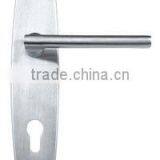 Solid SS Lever Door Handle With Plate:LH245-4