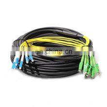 Pre-terminated Cable LC E2000/APC 6 Fiber Outdoor Fibre Optic Cable With Pulling Sock