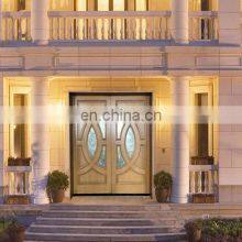 Mahogany Solid Wood Front Door Solid Wood Entry Door With Glass and 2 Sidelights Best Exterior Doors thumbnail-5