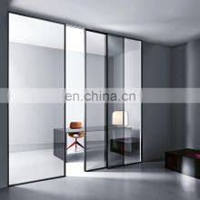 Chinese Customized Outdoor Interior Sliding Double Glass Doors Slim Frame Sliding Door