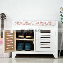 Cheap Hot Sale Shoe Storage Cabinet With Seat, Wooden Ottomans Shoe Rack