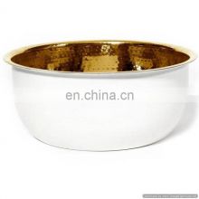 white & gold pedicure bowl