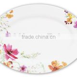 new bone china oval plate with beautiful decal