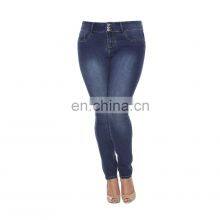 New design custom style women skin fit stretchy jeans &  high waist pants trouser