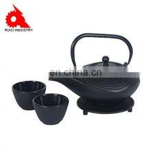 Wholesale Chinese Antique Cast Iron Tea Set Pot Coffee Pot Enamel thumbnail-2
