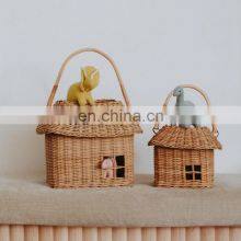 Set Of 2 Rattan Small Basket For Children Handicraft Kid Basket Bag Wicker Kids Bag Wholesale Supplier thumbnail-2