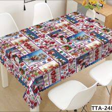Hot Sell 2026 Decorative Home Kitchen Tablecloth Liquid Repellent and Stain Resistant Polyester Christmas Table Cloth thumbnail-1