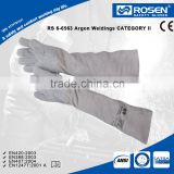 RS SAFETY Full grain leather welding gloves in longer protective arm sleeves and Gloves welding
