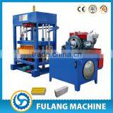 best selling QTF4-28 diesel engine hydraulic pressure manual fly ash hollow concrete block and solid brick block making machine