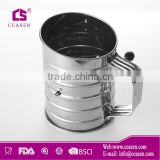 Utility stainless steel flour sifter with rocker