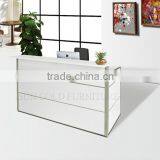 Beauty Salon Furniture White Front Reception Desk Wood Shop Counter Design (SZ-RTB033)