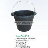 Recycled Rubber Bucket,flexible Rubber Pail With Steel Handle thumbnail-4