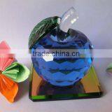 High quality crystal apple in blue color