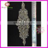 Factory Direct Wholesale Bridal Beaded Crystal Rhinestone Appliques for Wedding Dresses thumbnail-2