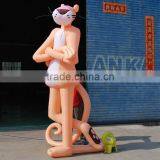 New Lifelike Standing Inflatable Pink Panther Cartoon Toy thumbnail-3