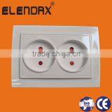 Power Supply ABS European Electrical Double Wall Socket(F8209)