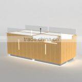 Wood Cell Phone Case Display Table Rack With Glass thumbnail-3