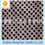 Hot Sale Black Polyester Tricot 148gsm Curved Lines Style Net Fabric for Linings