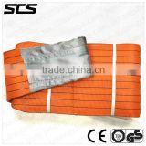 Orange colour flat polyester webbing sling for lifting 10T 1M